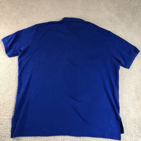 Polo Ralph Lauren Shirt Men 2XL XXL Blue Solid Preppy Golf Embroidered Pony - Picture 11 of 13